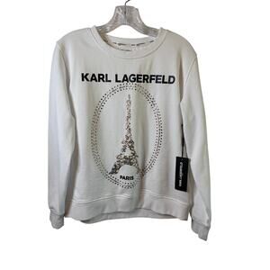 Karl Lagerfield Graphic Sweatshirt feature Eiffel Tower with Word PARIS Size S